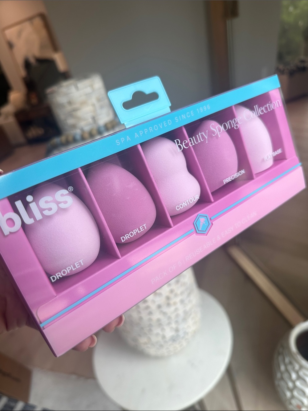 Bliss Pink Beauty Sponge Set - Five Makeup Blenders